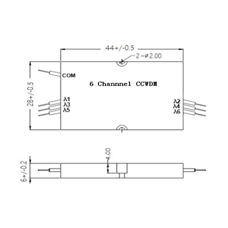 6 चैनल कॉम्पैक्ट CWDM (CCWDM)