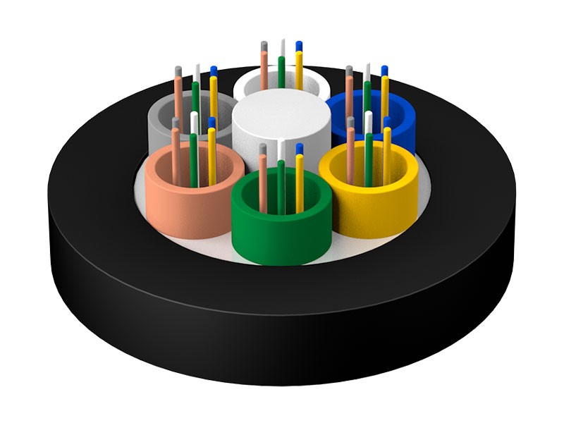 लूज जैकेटेड स्ट्रैंडेड नॉन-मेटालिक रीइन्फोर्स्ड कोर नॉन-आर्म्ड फ्लेम-रिटार्डेंट ऑप्टिकल केबल GYFTZY